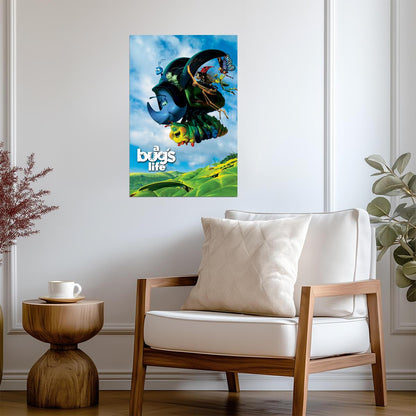 A Bug's Life Poster | Flik Carrying Circus Bugs on a Stick - Movies & TV Poster