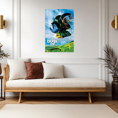 A Bug's Life Poster | Flik Carrying Circus Bugs on a Stick - Movies & TV Poster