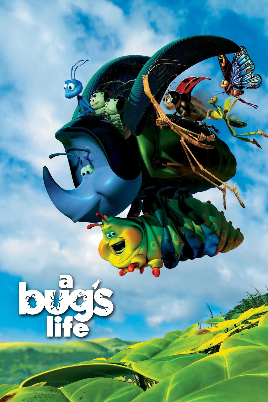 A Bug's Life Poster | Flik Carrying Circus Bugs on a Stick - Movies & TV Poster