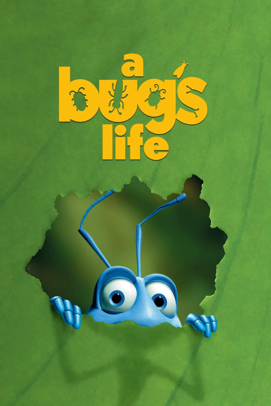 A Bug's Life Flik Poster | Ant Peeking Through a Leaf - Movies & TV Poster