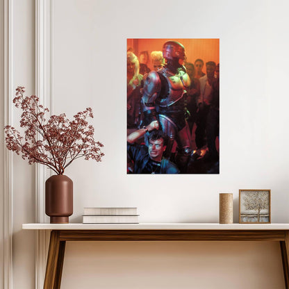RoboCop 1987 Movie Poster | RoboCop in a Crowd with Injured Man - Movies & TV Poster