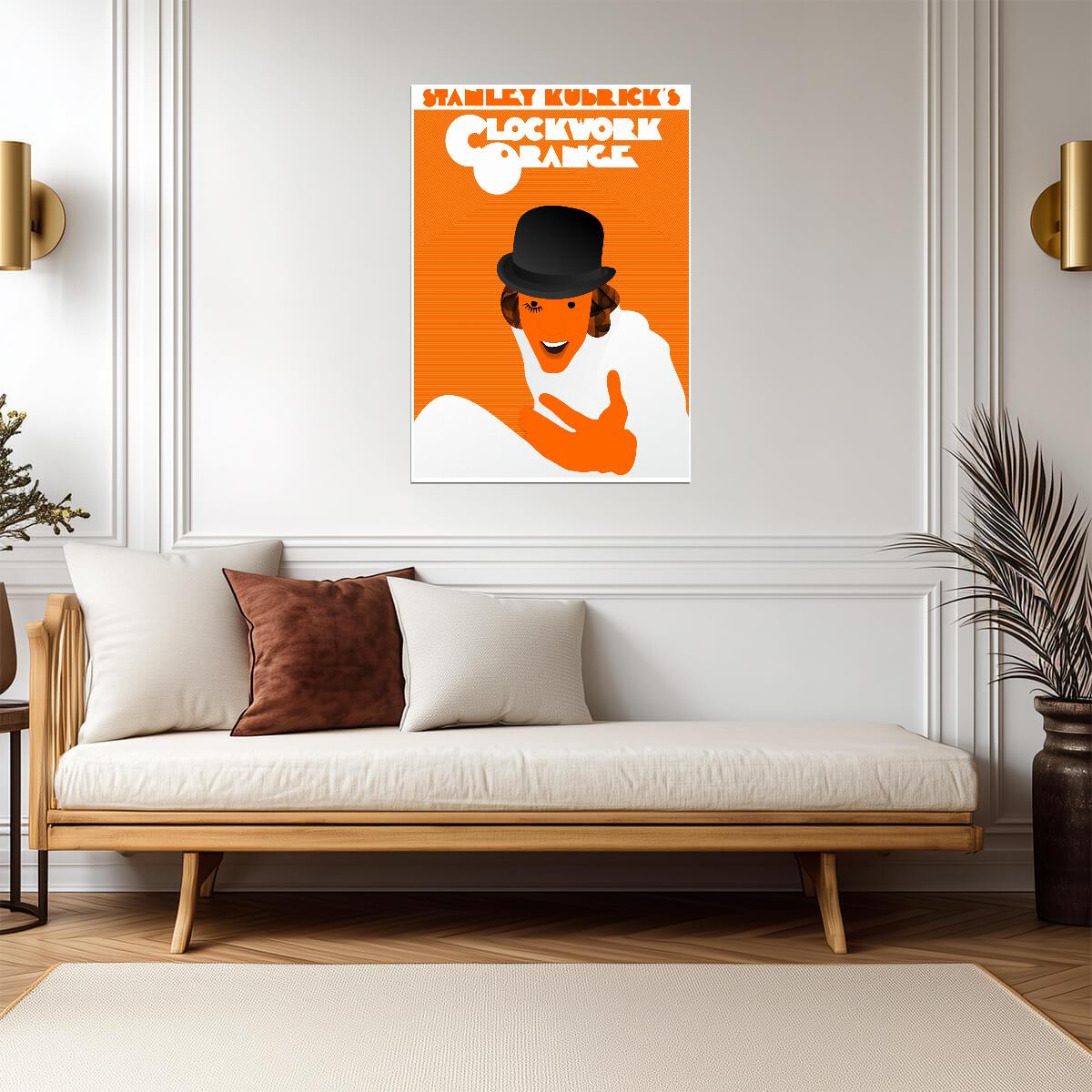 A Clockwork Orange Alex DeLarge Poster | Illustrated Portrait Print - Movies & TV Poster