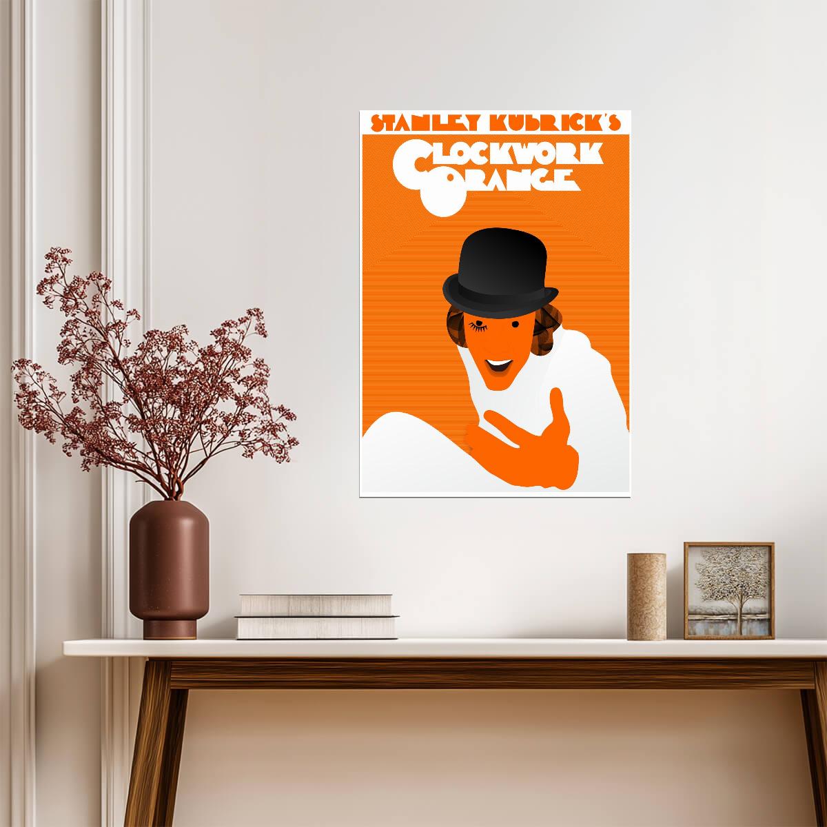 A Clockwork Orange Alex DeLarge Poster | Illustrated Portrait Print - Movies & TV Poster