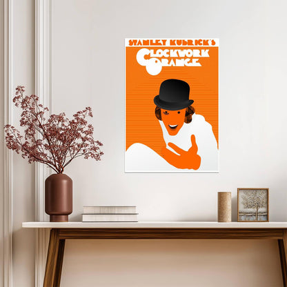 A Clockwork Orange Alex DeLarge Poster | Illustrated Portrait Print - Movies & TV Poster