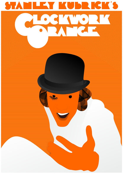 A Clockwork Orange Alex DeLarge Poster | Illustrated Portrait Print - Movies & TV Poster