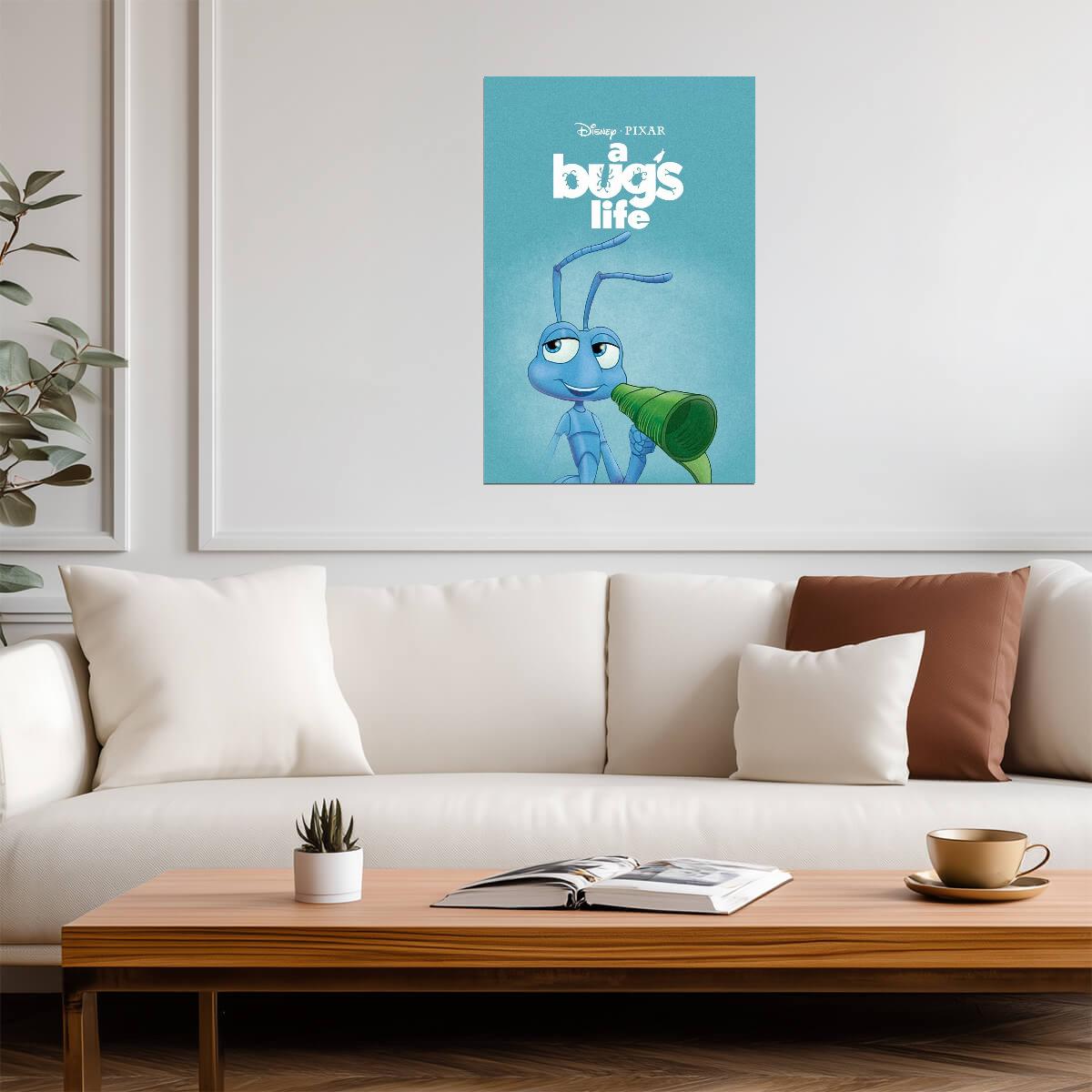 A Bug's Life Flik with a Leaf Megaphone Poster - Movies & TV Poster