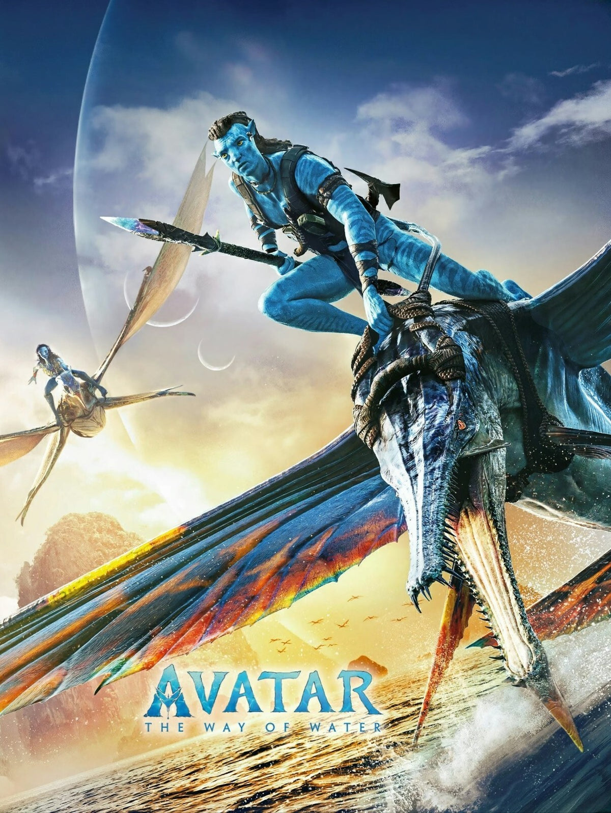 Avatar The Way of Water Movie Poster | Banshee Riders over the Waves - Movies & TV Poster