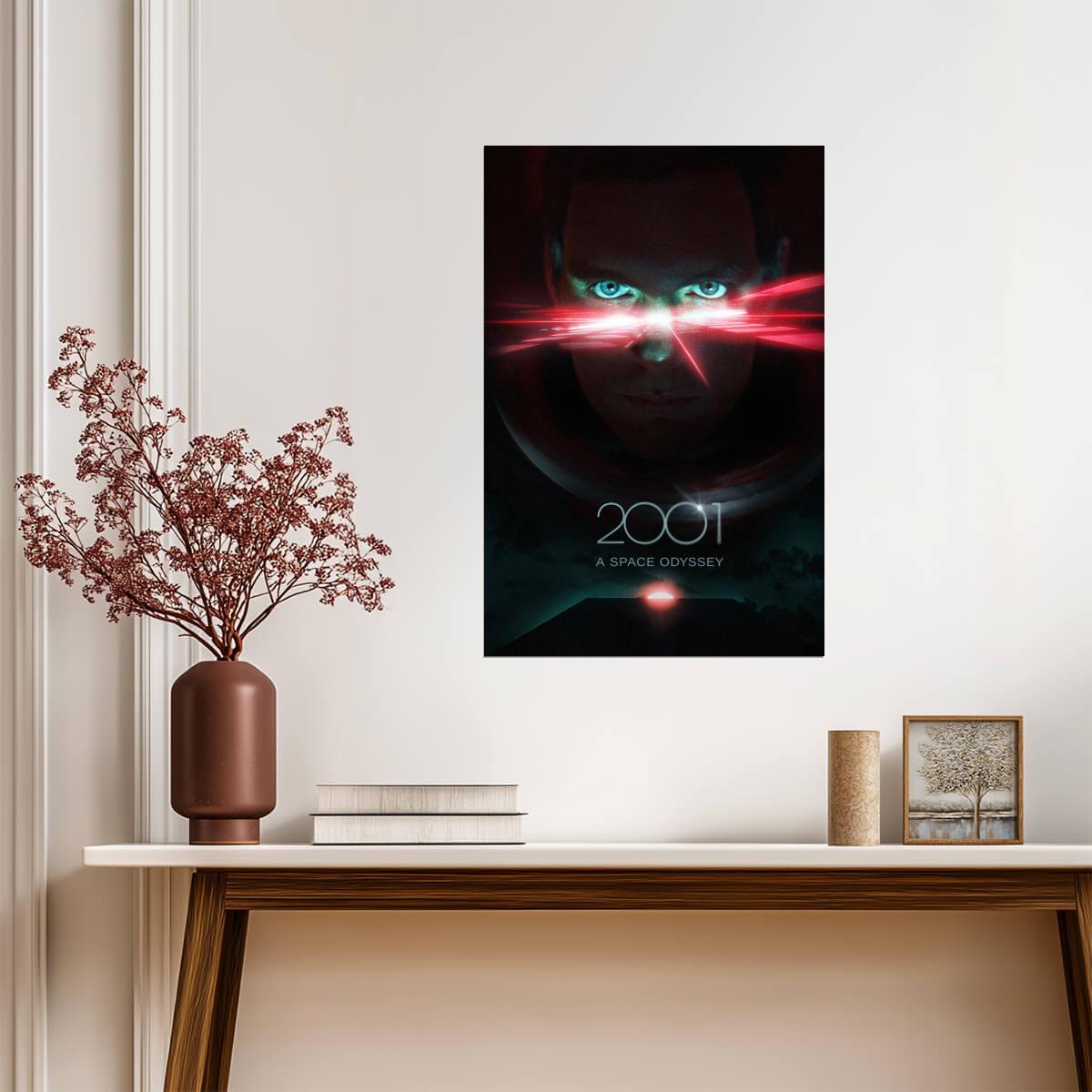 2001: A Space Odyssey Poster | Dave Bowman and HAL Red Eye - Movies & TV Poster