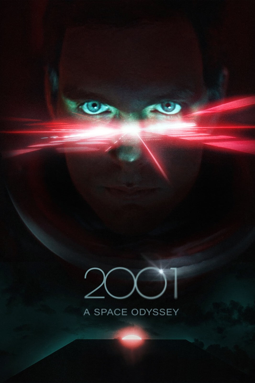 2001: A Space Odyssey Poster | Dave Bowman and HAL Red Eye - Movies & TV Poster