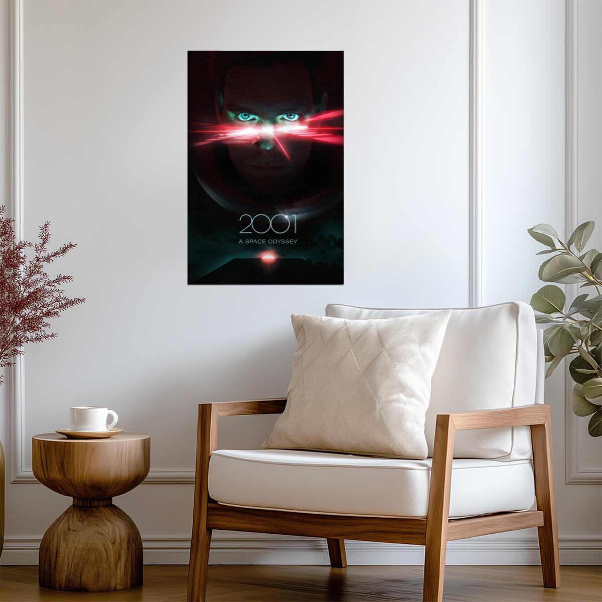 2001: A Space Odyssey Poster | Dave Bowman and HAL Red Eye - Movies & TV Poster