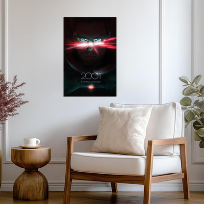 2001: A Space Odyssey Poster | Dave Bowman and HAL Red Eye - Movies & TV Poster