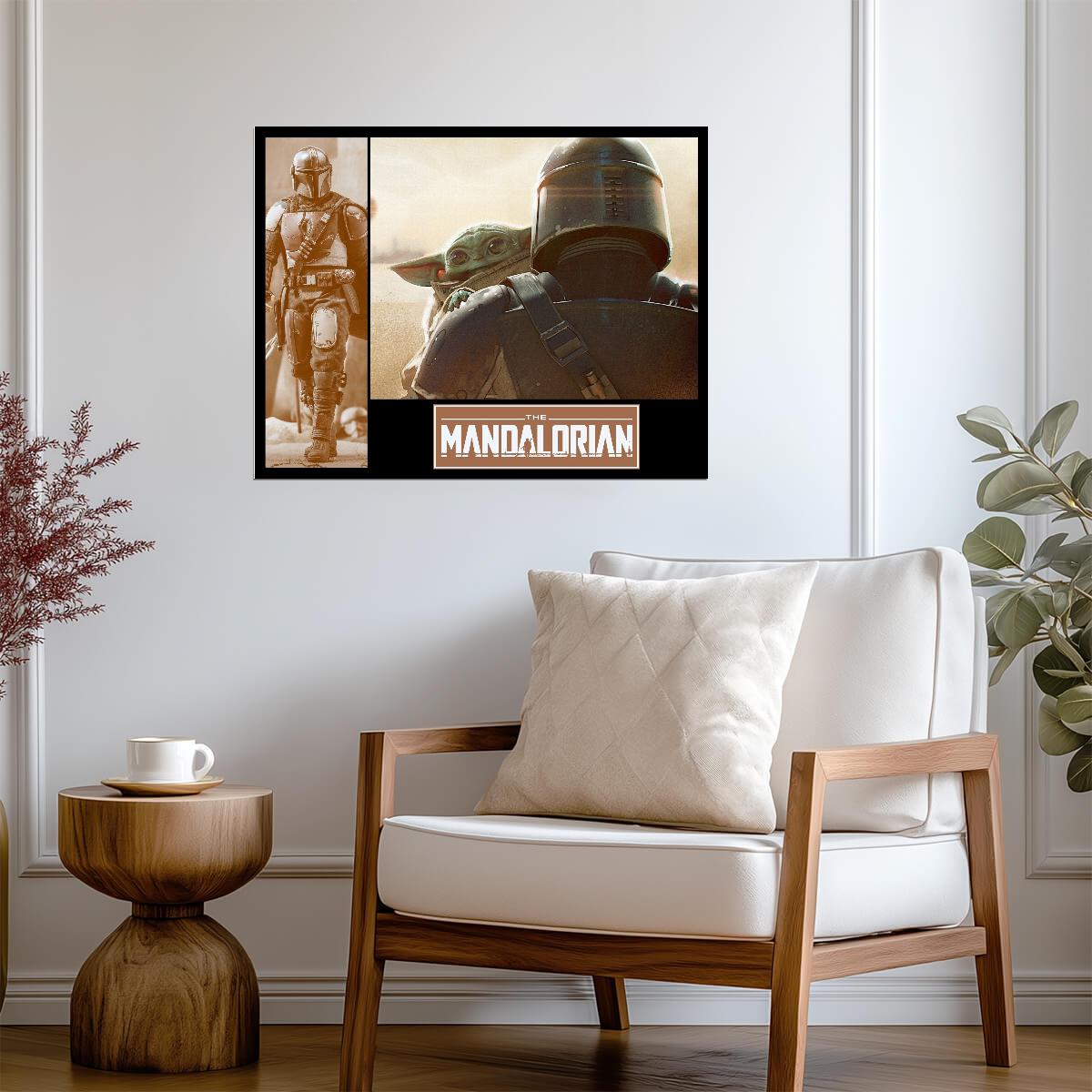 The Mandalorian TV Series Poster | Din Djarin and Grogu Collage - Movies & TV Poster