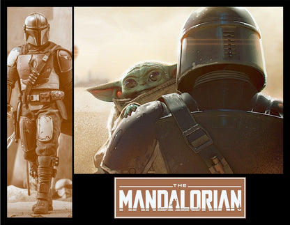 The Mandalorian TV Series Poster | Din Djarin and Grogu Collage - Movies & TV Poster