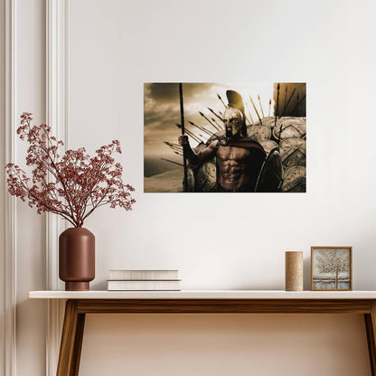 300 Leonidas Poster | Gerard Butler in a Spartan Helmet - Movies & TV Poster