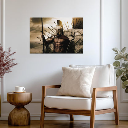 300 Leonidas Poster | Gerard Butler in a Spartan Helmet - Movies & TV Poster