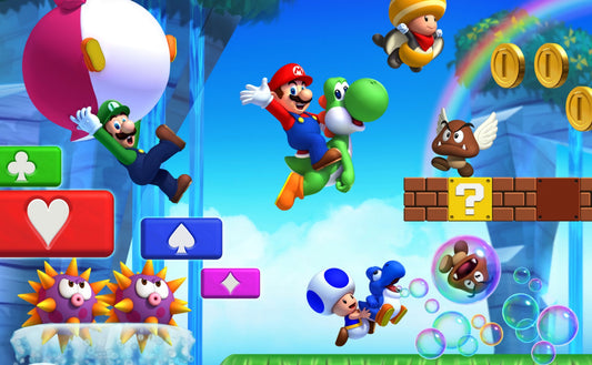 New Super Mario Bros. U Poster | Mario, Luigi and Yoshi in the Mushroom Kingdom - Video Games Poster