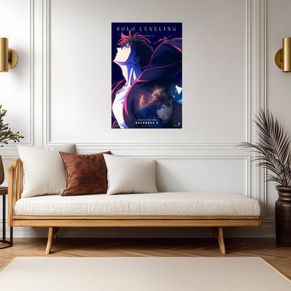 Solo Leveling: ReAwakening Movie Poster | Sung Jinwoo Portrait Collage - Anime Poster