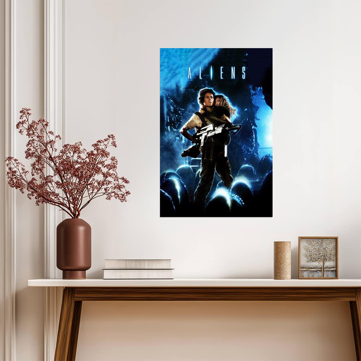Aliens 1986 Movie Poster | Ripley and Newt Print - Movies & TV Poster