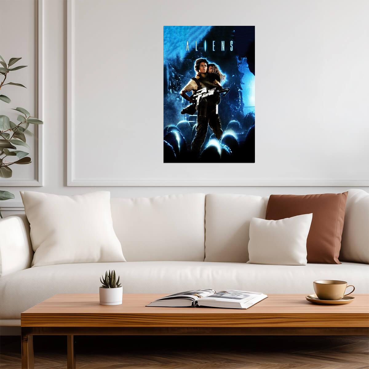 Aliens 1986 Movie Poster | Ripley and Newt Print - Movies & TV Poster