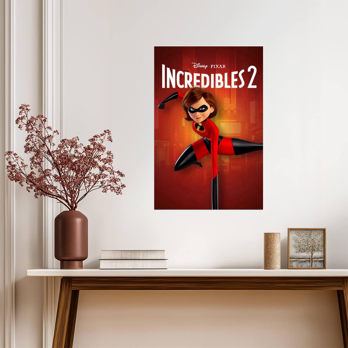 Incredibles 2 Movie Poster | Elastigirl Stretching - Movies & TV Poster