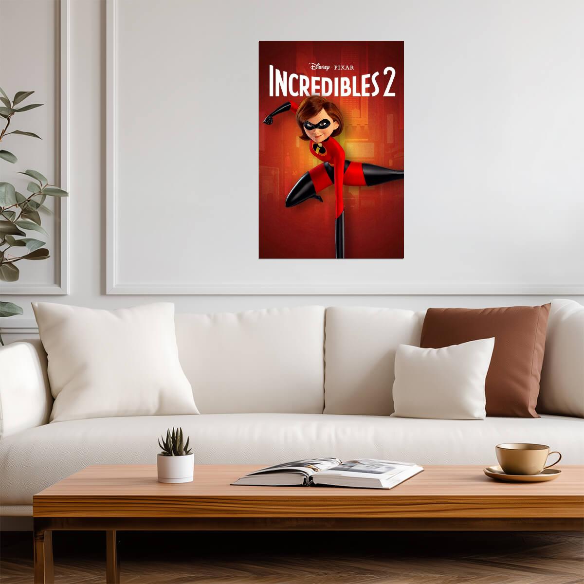 Incredibles 2 Movie Poster | Elastigirl Stretching - Movies & TV Poster