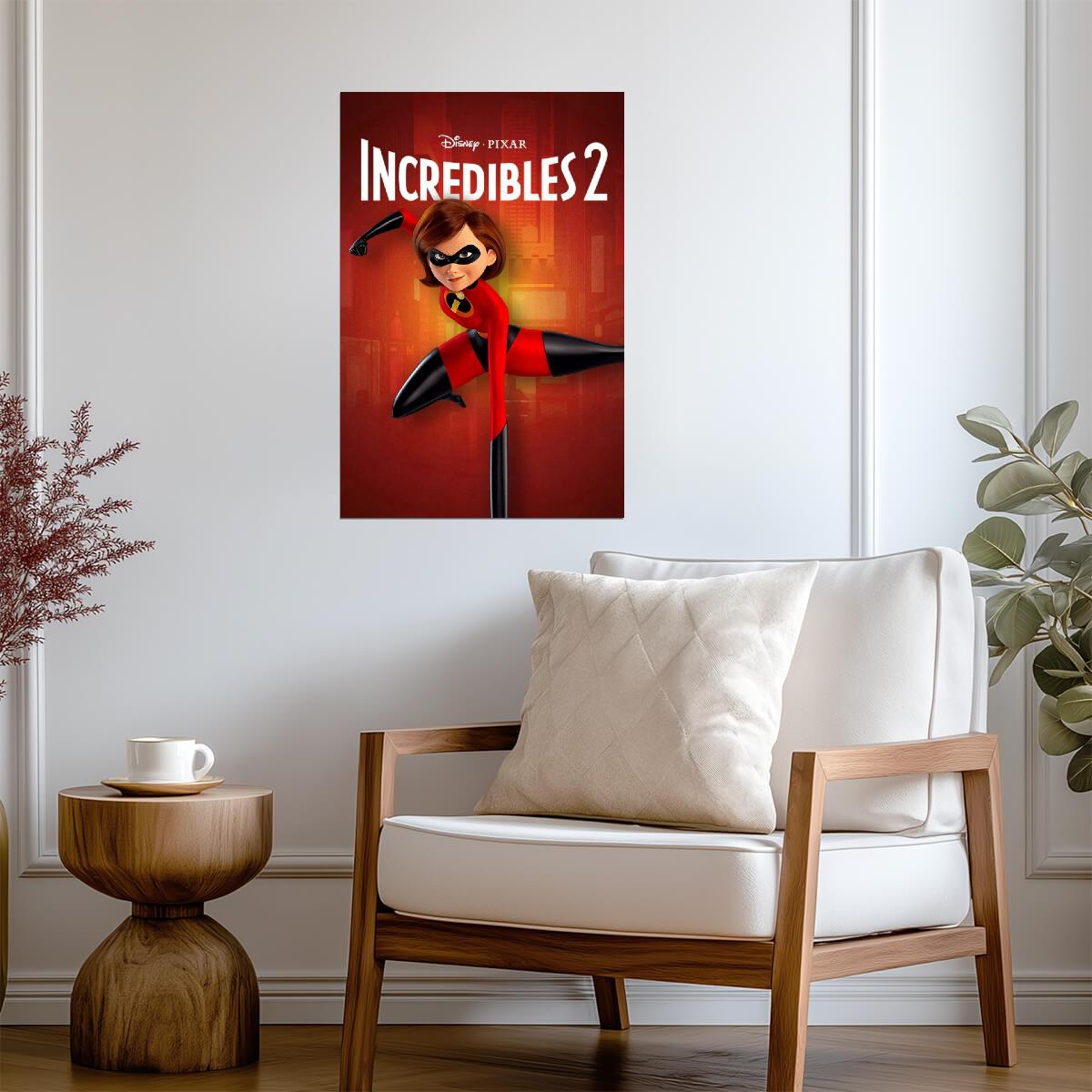 Incredibles 2 Movie Poster | Elastigirl Stretching - Movies & TV Poster