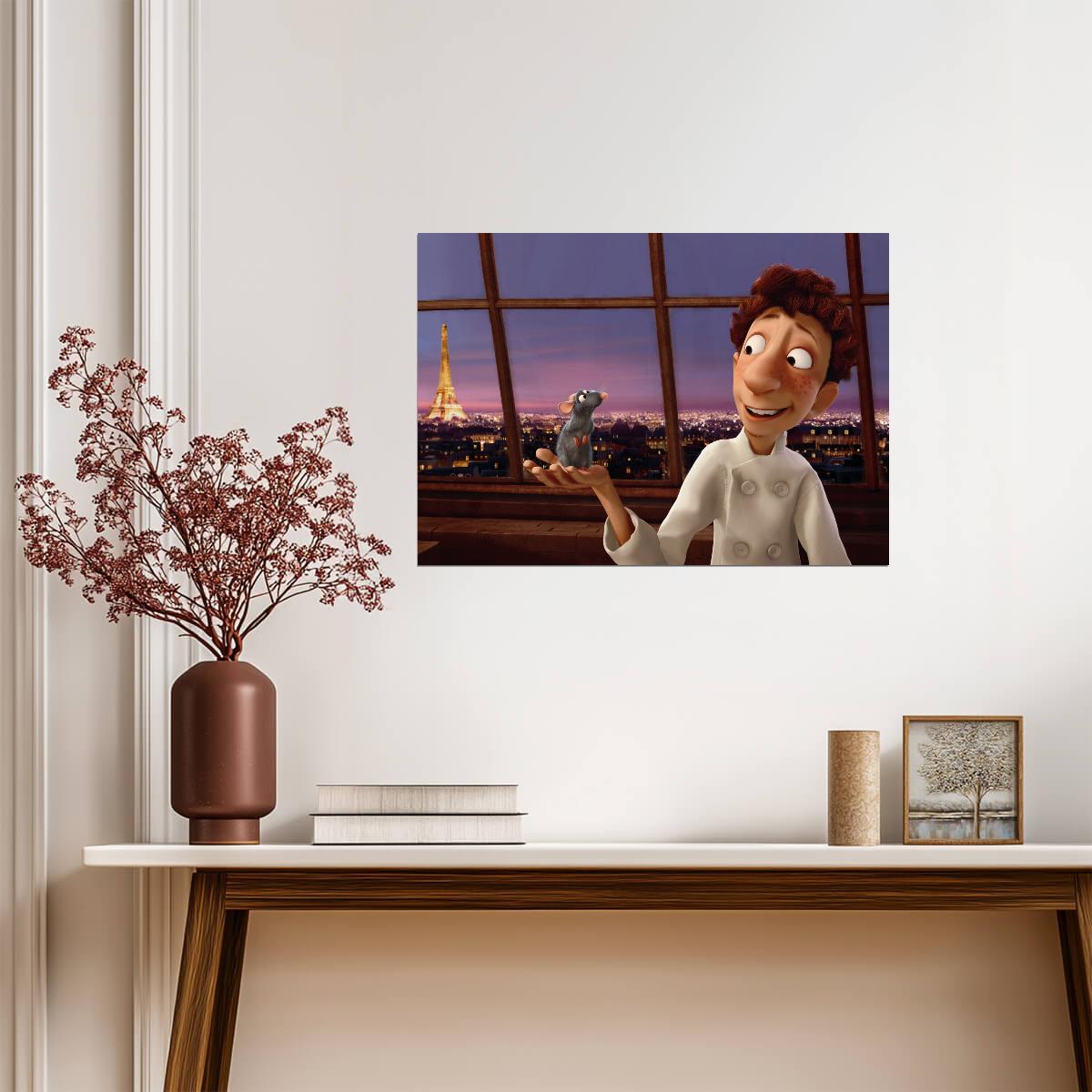Ratatouille Movie Poster | Linguini and Remy at the Window - Movies & TV Poster