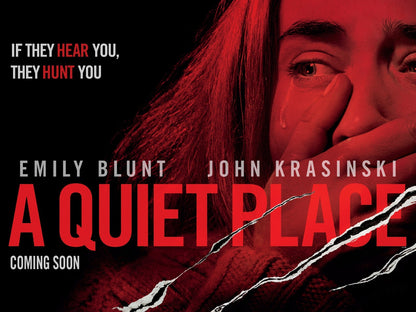 A Quiet Place Poster | Emily Blunt Portrait | Red Claw Slash Movie Print - Movies & TV Poster