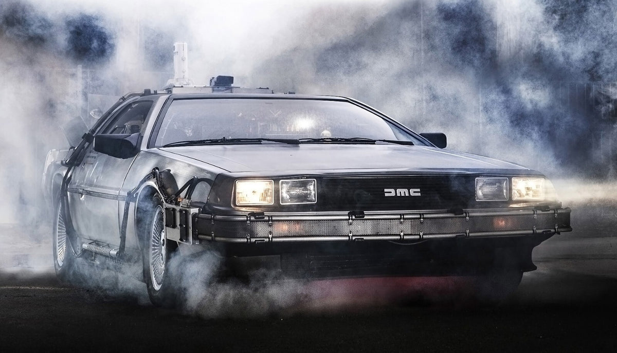 Back to the Future Movie Poster | DeLorean Driving through Smoke - Movies & TV Poster