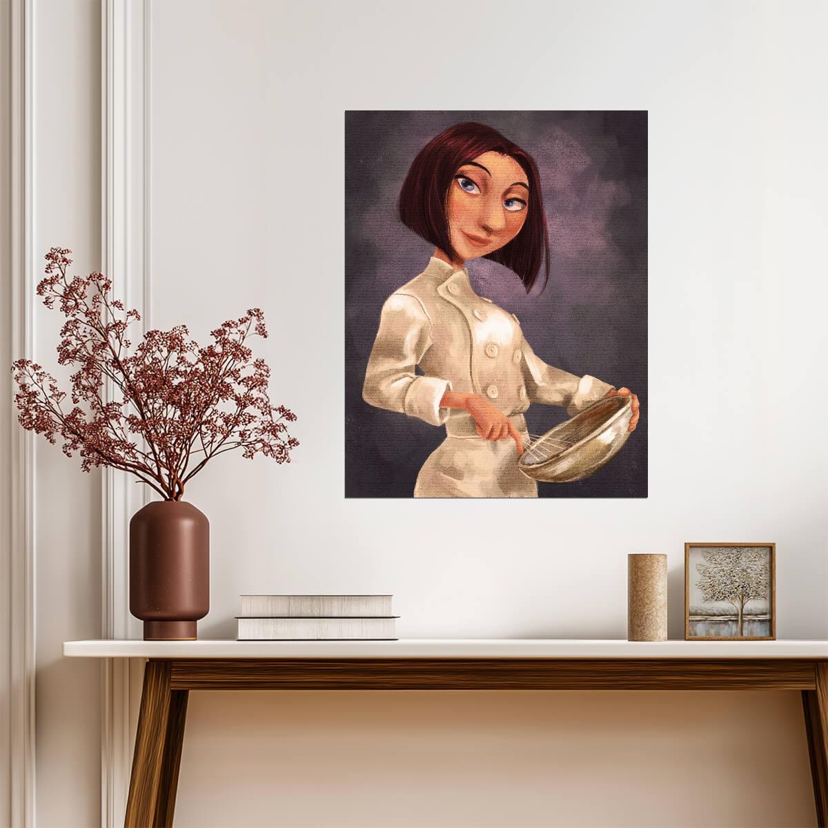 Ratatouille Movie Poster | Colette with a Mixing Bowl - Movies & TV Poster