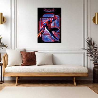 Spider-Man Across the Spider-Verse Movie Poster | Spider-Man 2099 Red and Blue Graphic - Movies & TV Poster