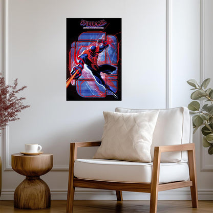 Spider-Man Across the Spider-Verse Movie Poster | Spider-Man 2099 Red and Blue Graphic - Movies & TV Poster