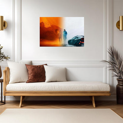 Blade Runner 2049 Movie Poster | Orange Desert and Spinner - Movies & TV Poster