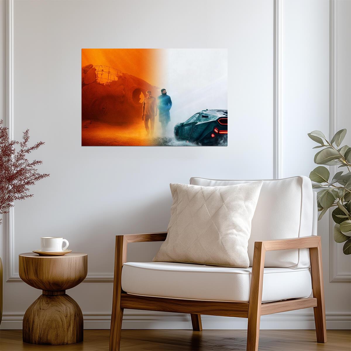 Blade Runner 2049 Movie Poster | Orange Desert and Spinner - Movies & TV Poster