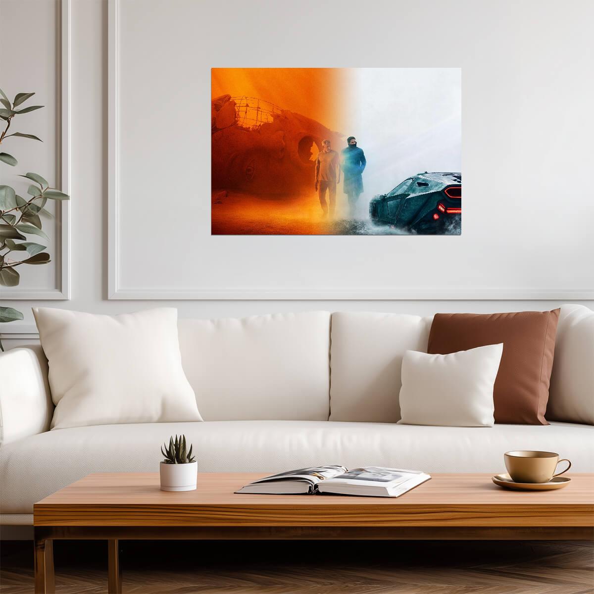 Blade Runner 2049 Movie Poster | Orange Desert and Spinner - Movies & TV Poster