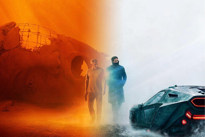 Blade Runner 2049 Movie Poster | Orange Desert and Spinner - Movies & TV Poster