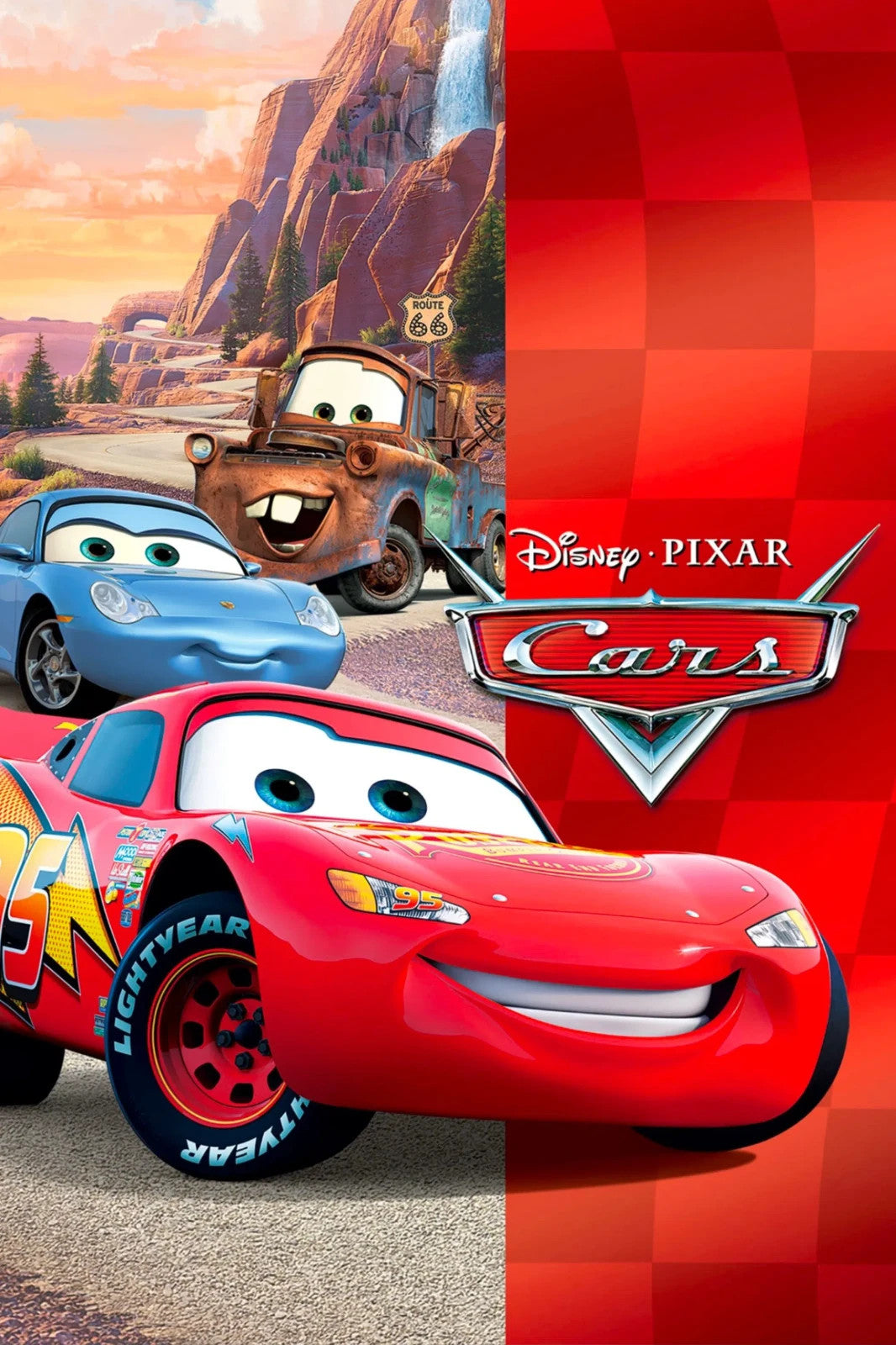 Cars 2006 Movie Poster | Lightning McQueen, Sally and Mater - Movies & TV Poster