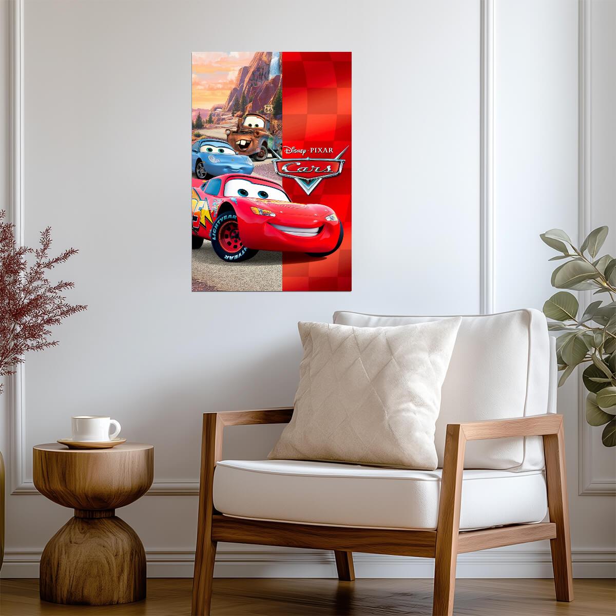 Cars 2006 Movie Poster | Lightning McQueen, Sally and Mater - Movies & TV Poster
