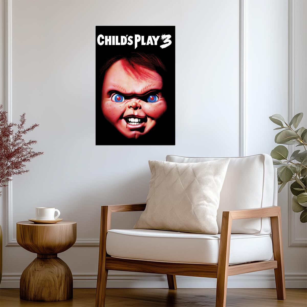 Child's Play 3 Movie Poster | Chucky Grinning Close-Up - Movies & TV Poster