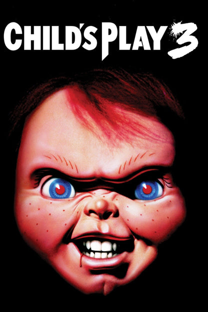 Child's Play 3 Movie Poster | Chucky Grinning Close-Up - Movies & TV Poster