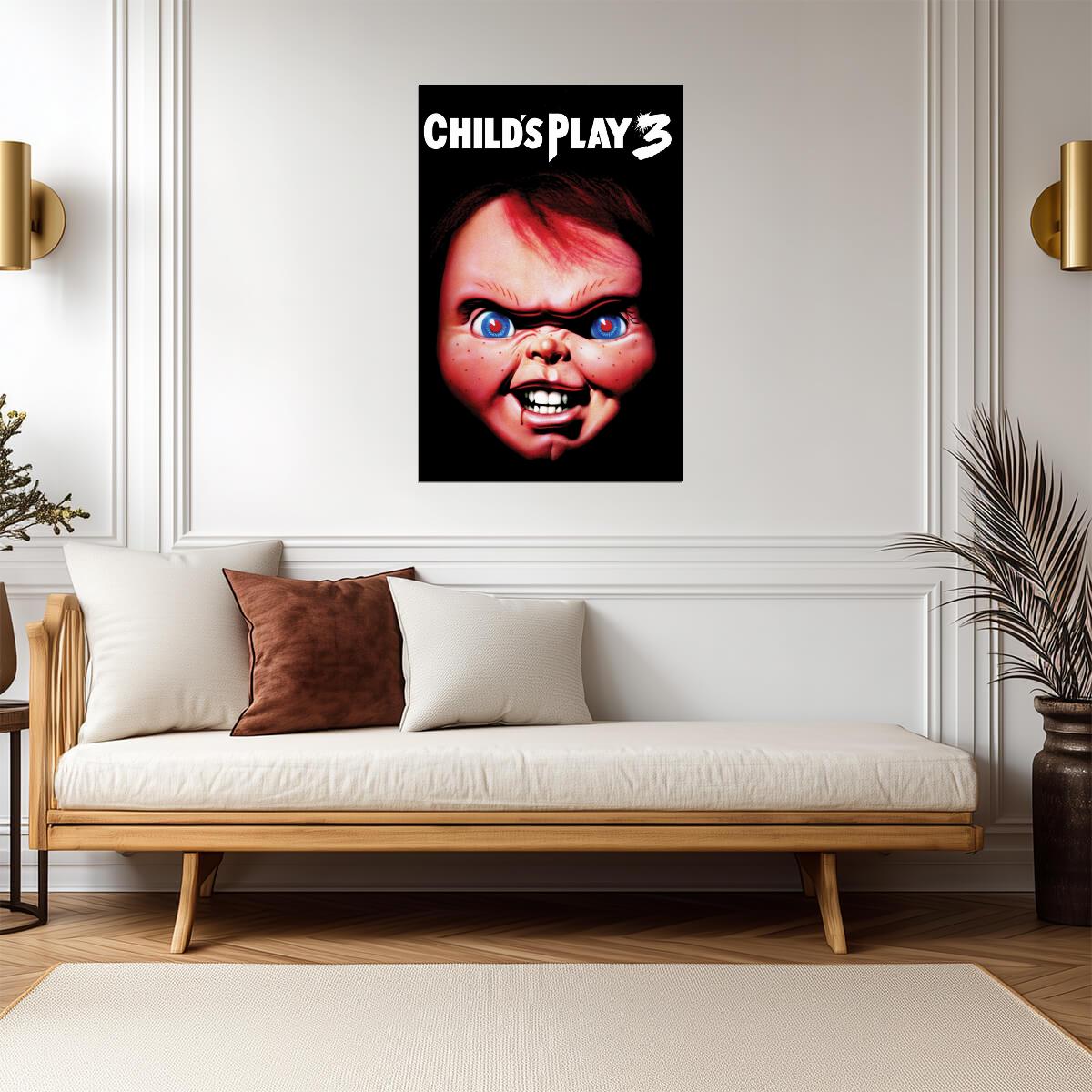 Child's Play 3 Movie Poster | Chucky Grinning Close-Up - Movies & TV Poster