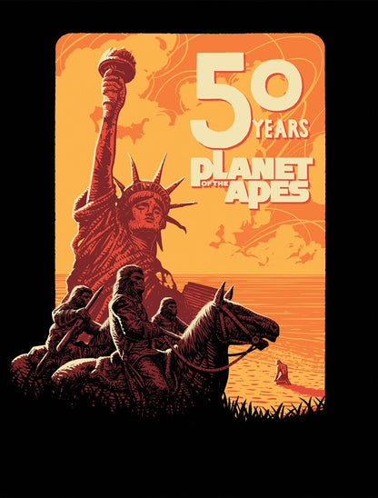 Planet of the Apes 1968 Movie Poster | Fiftieth Anniversary Statue of Liberty Graphic - Movies & TV Poster