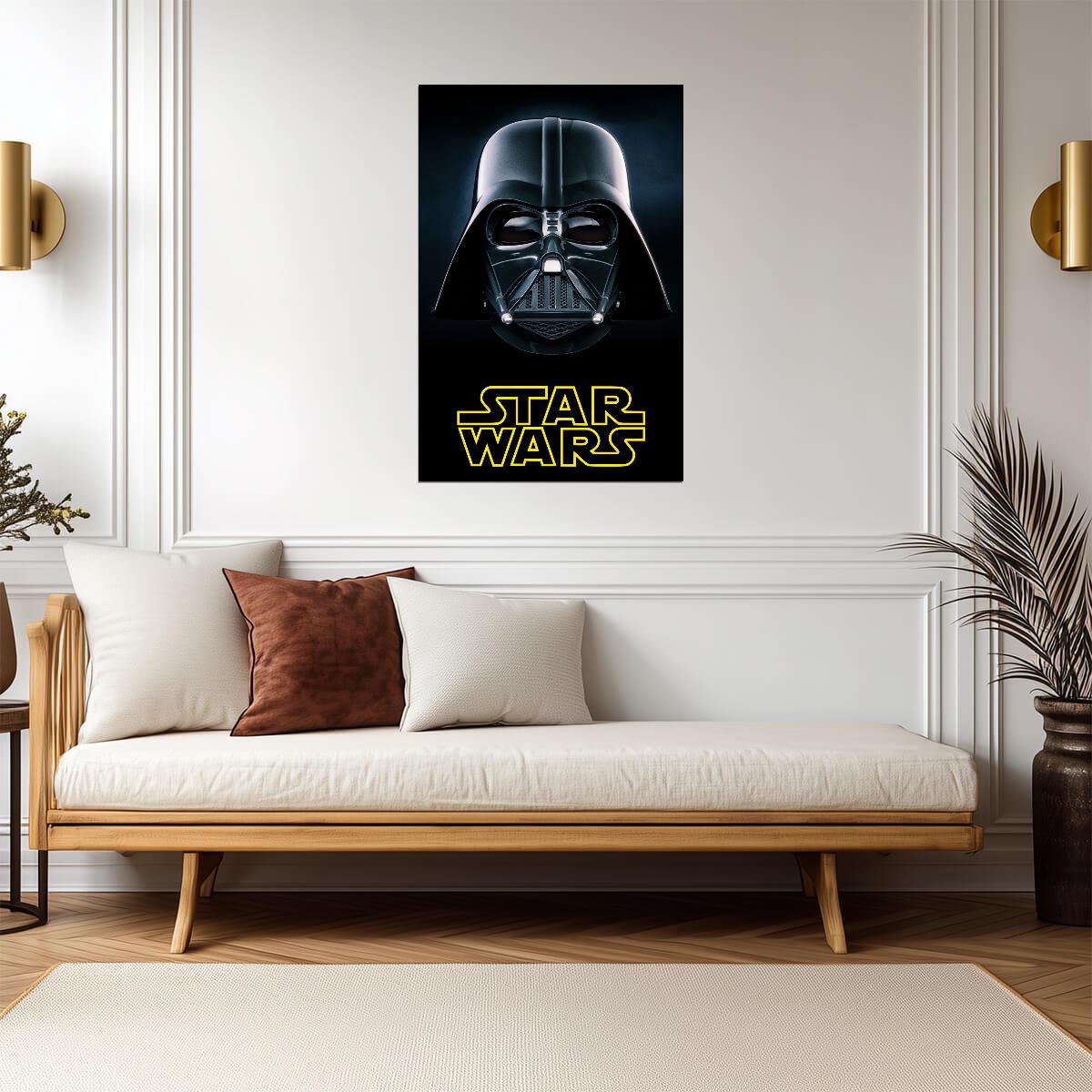 Star Wars A New Hope Movie Poster | Darth Vader Helmet on Black - Movies & TV Poster
