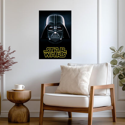 Star Wars A New Hope Movie Poster | Darth Vader Helmet on Black - Movies & TV Poster