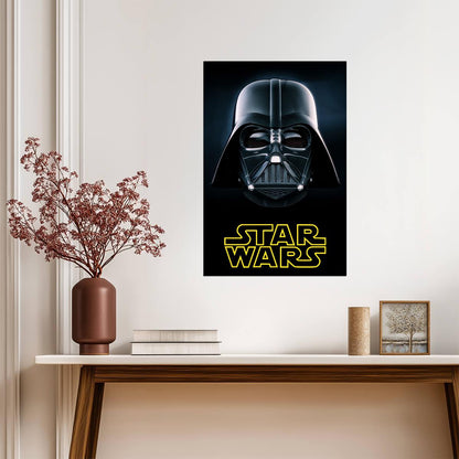 Star Wars A New Hope Movie Poster | Darth Vader Helmet on Black - Movies & TV Poster