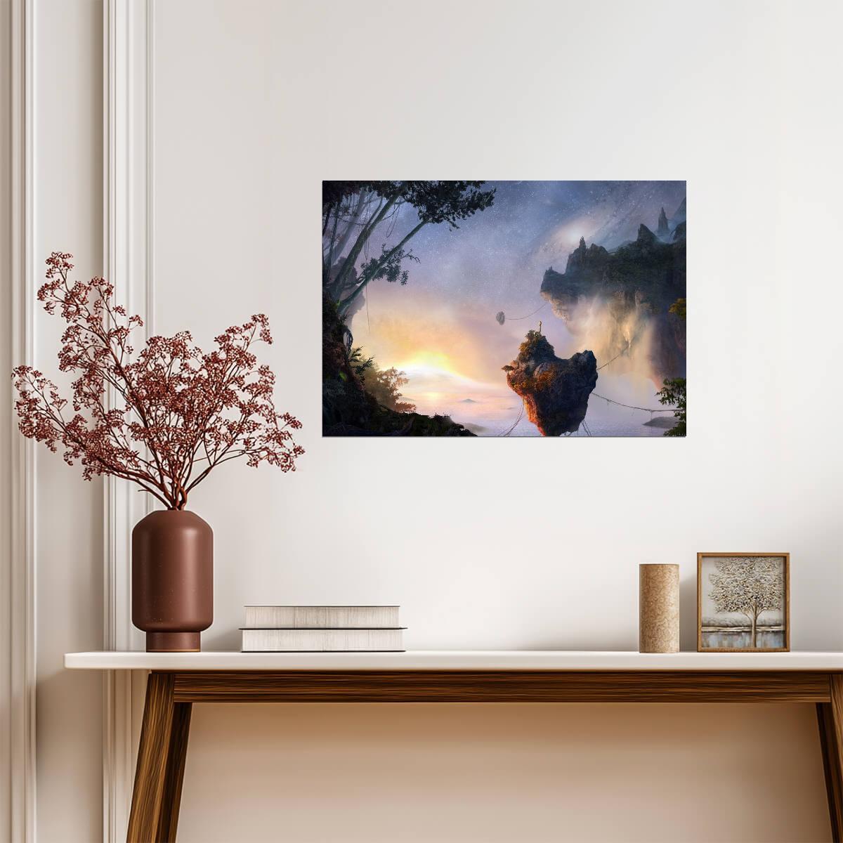 Avatar 2009 Movie Poster | Sunrise above a Floating Mountain - Movies & TV Poster