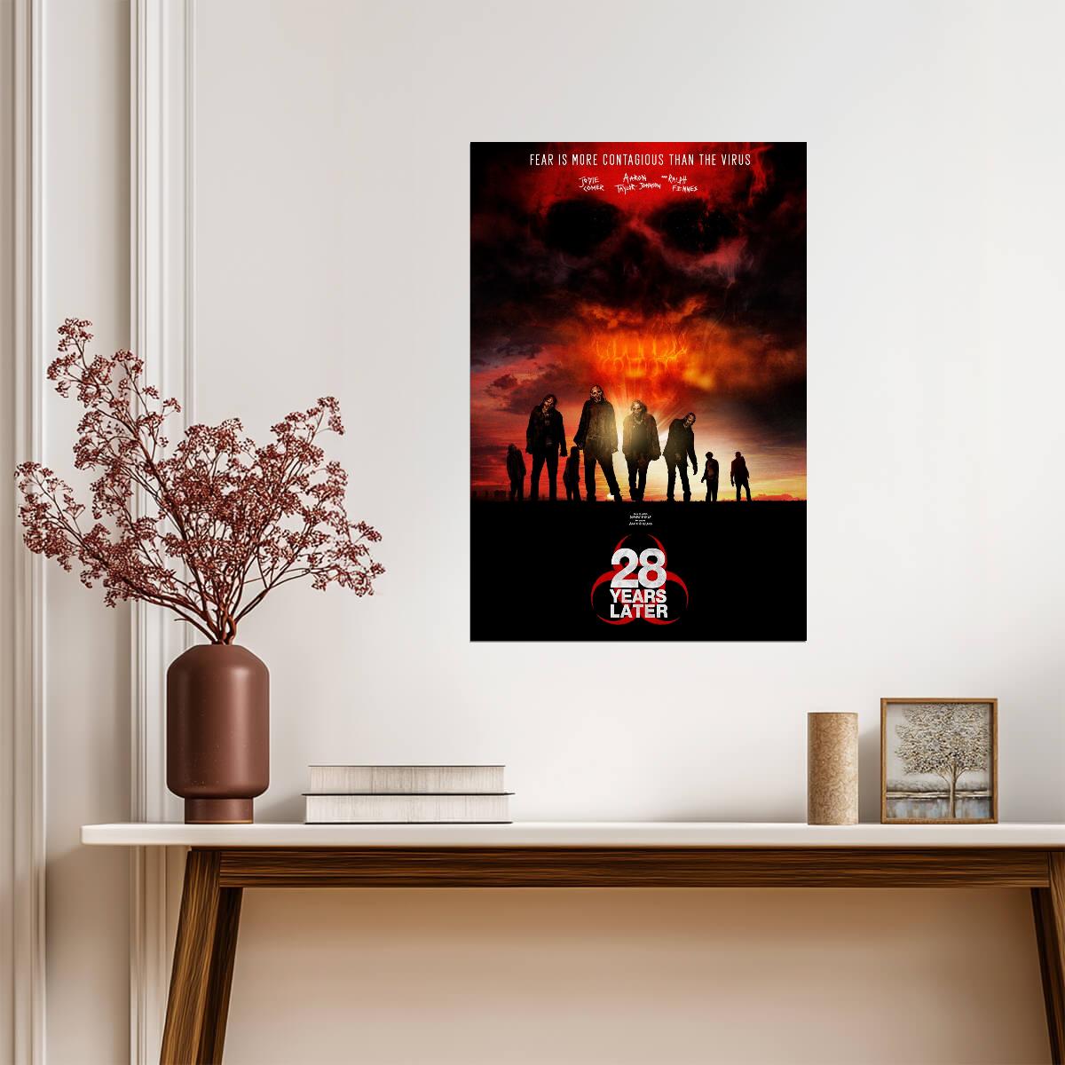 28 Years Later Poster | Skull Clouds and Survivors at Sunset - Movies & TV Poster