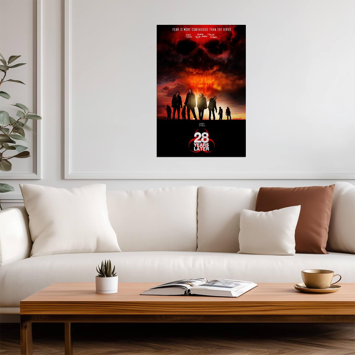 28 Years Later Poster | Skull Clouds and Survivors at Sunset - Movies & TV Poster