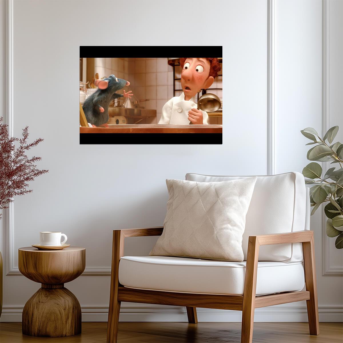 Ratatouille Movie Poster | Linguini and Remy with a Saucepan - Movies & TV Poster