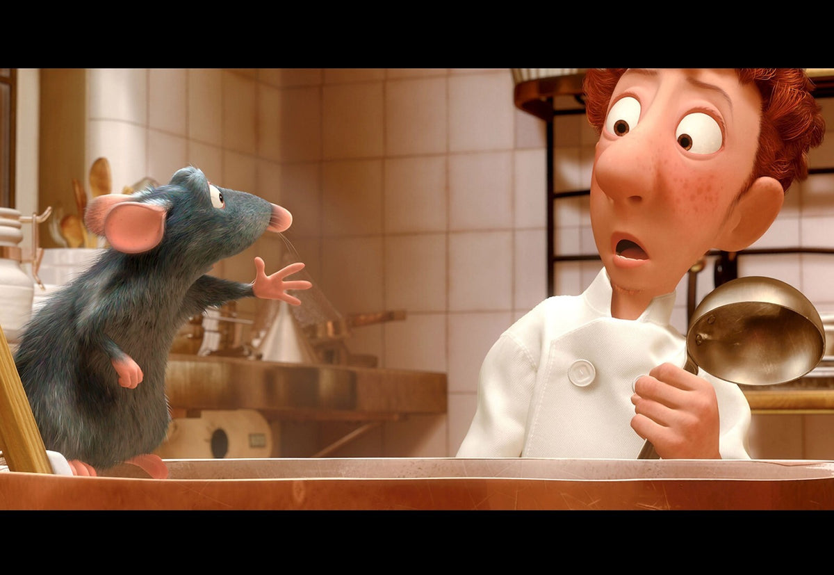 Ratatouille Movie Poster | Linguini and Remy with a Saucepan - Movies & TV Poster